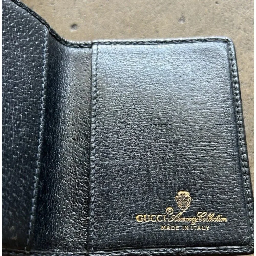 Vintage Gucci Card Holder Double Pocket Slot Light Weight Wallet Authentic RARE - Picture 15 of 15